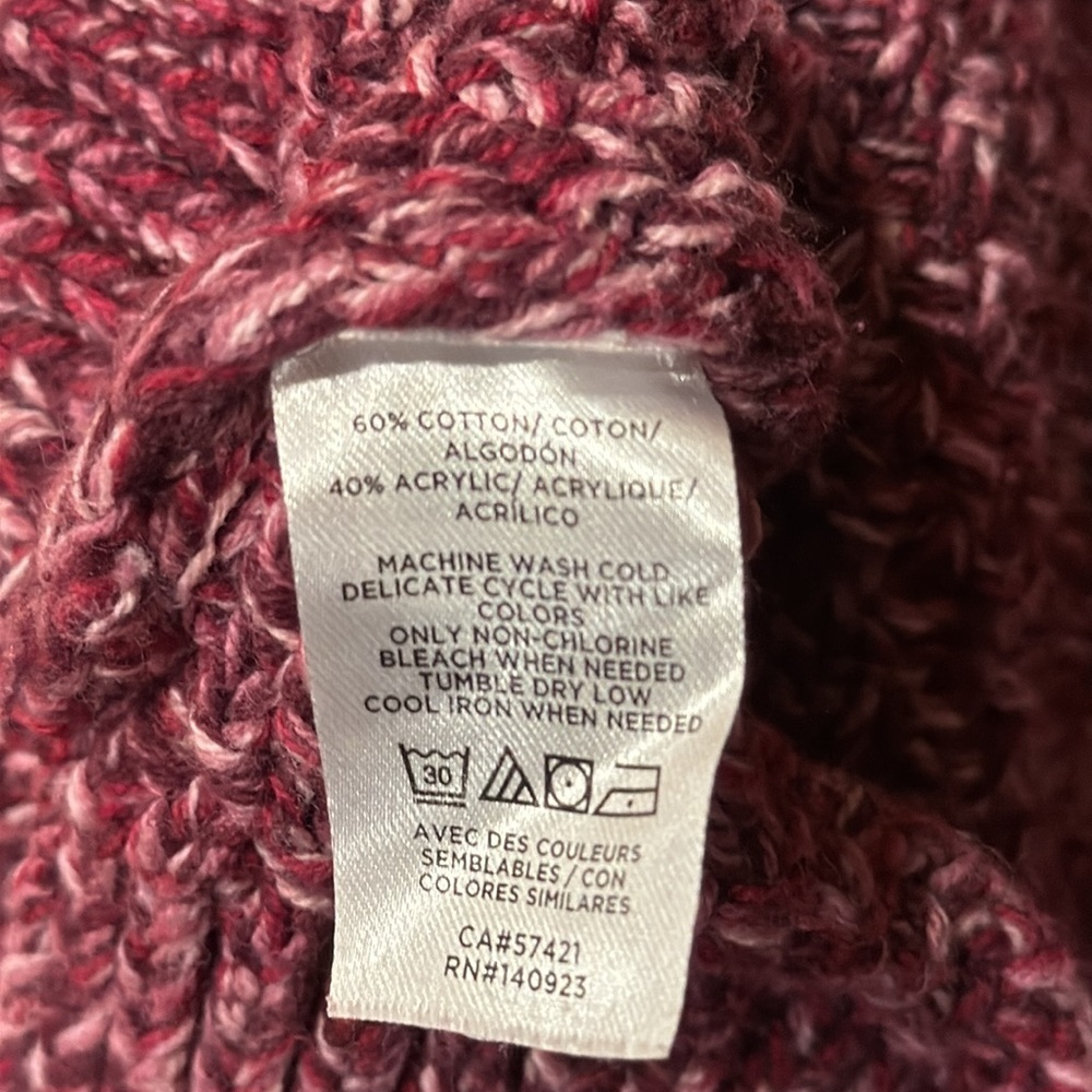 Loft women’s pointelle mixed mock neck sweater size medium. - Picture 7 of 7